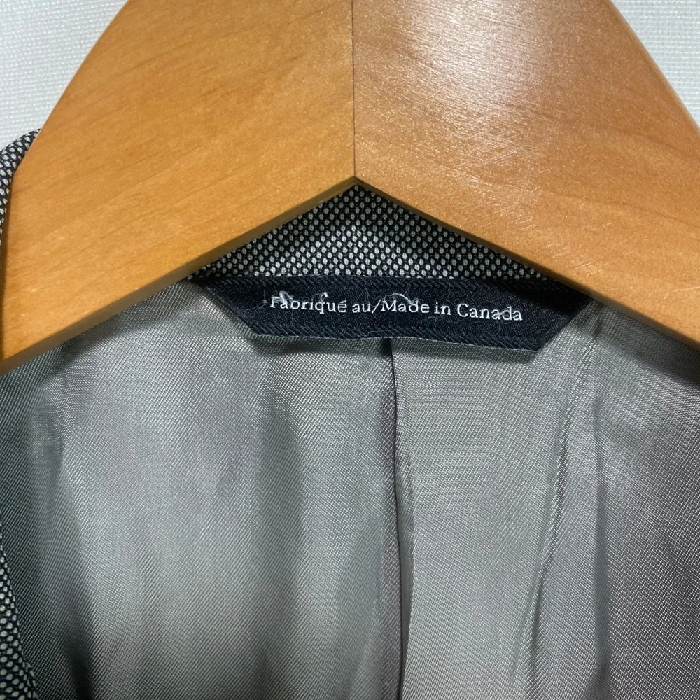 Samuelsohn Saks Fifth Avenue Grey Pinstripe Super 130s Wool Blazer 44R Canada